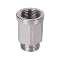 Удлинитель шестигранный STOUT SFT 0055 - 1/2" x 1/2" (НР/ВР, латунь никелированная) 1818125801