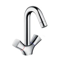 Смеситель для раковины Hansgrohe Logis Classic - 71222000 (двухвентильный, с донным клапаном) 1278946626