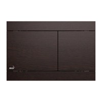 Кнопка смыва AlcaPLAST FLAT WOOD FUN-WENGE (корпус и кнопка - нерж.сталь, имитация дерева - венге) 320846631