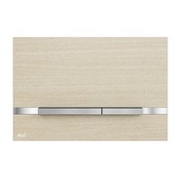 Кнопка смыва AlcaPLAST FLAT WOOD STRIPE-OAK WHITE (корпус,кнопка - нерж.сталь,имит.дерева-дуб свет.) 472312182