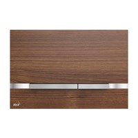 Кнопка смыва AlcaPLAST FLAT WOOD STRIPE-TEAK (корпус и кнопка - нерж.сталь, имитация дерева - тик) 1768903591