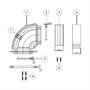 Отвод 90° с фланцем для коаксиального дымохода Protherm D60/100 мм (для котлов ЯГУАР) 1287716646 - фото 126499