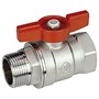 Кран шаровой Giacomini R254D - 1/2" (ВР/НР, PN42, Tmax 185°C, ручка-бабочка красная) 1220956809 - фото 136360