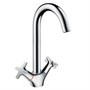 Смеситель для кухонной мойки Hansgrohe Logis Classic - 71285000 (двухвентильный, цвет хром) 1004470290 - фото 181162