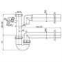 Сифон для мойки AlcaPLAST - A81-Ду50 (с накидной гайкой 6/4" и штуцером) 327849750 - фото 186702